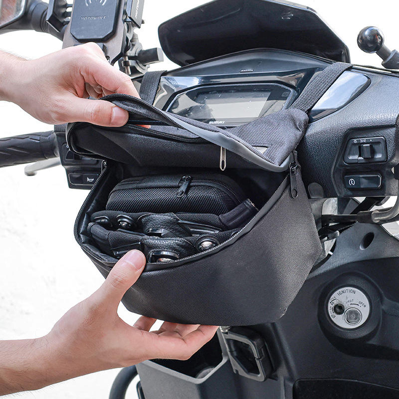 Waterproof Motorcycle Handlebar Bag Pouch - Bolsa Impermeável para Guidão de Motocicleta,