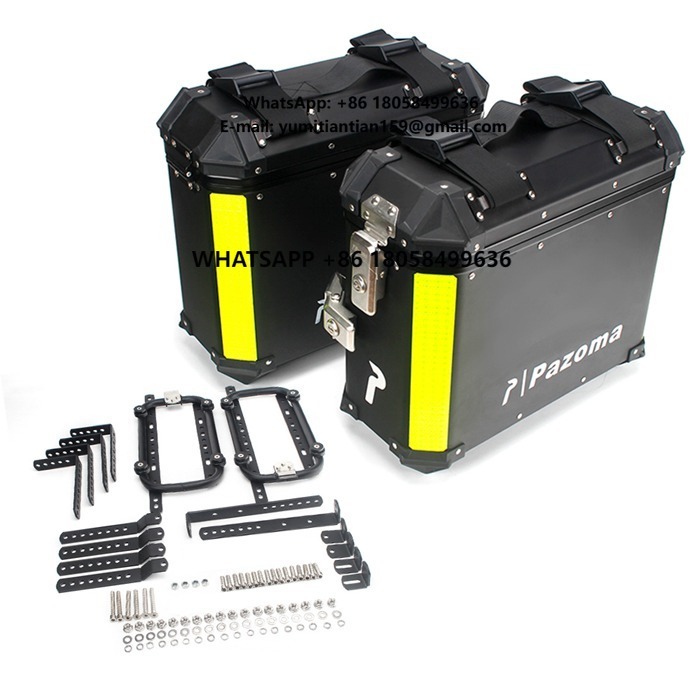 Motorcycle Saddlebags Hard Luggage Panniers - 2 Peças de Caixas Laterais de