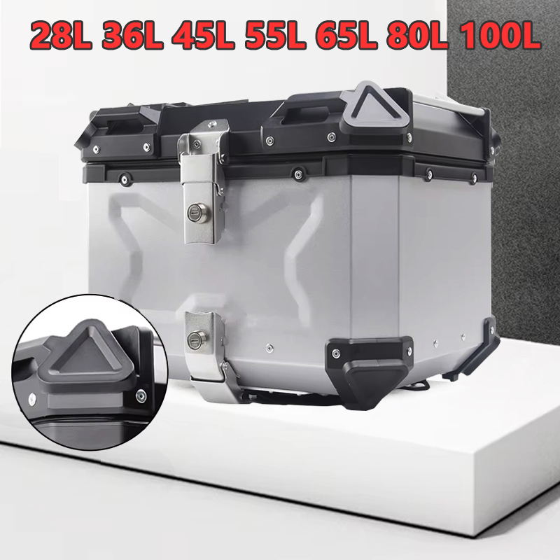 Aluminum Top Case Luggage Box 45L 55L - Caixa Traseira de Alumínio para Motocicleta