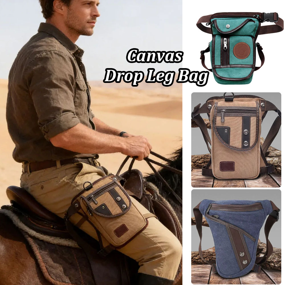 Motorcycle Leg Bag Drop Thigh Pouch - Bolsa de Perna em Lona para