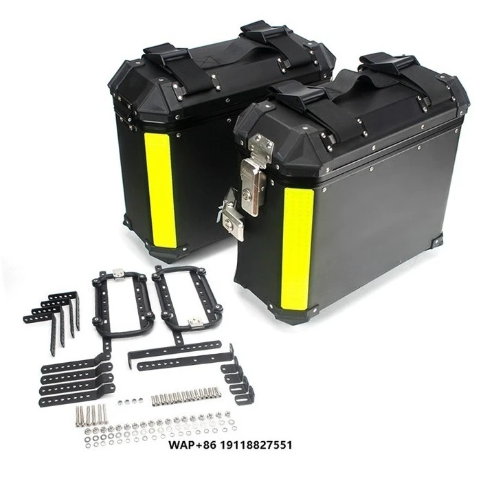 Motorcycle Saddlebags Hard Luggage Panniers - 2 Peças de Caixas Laterais de