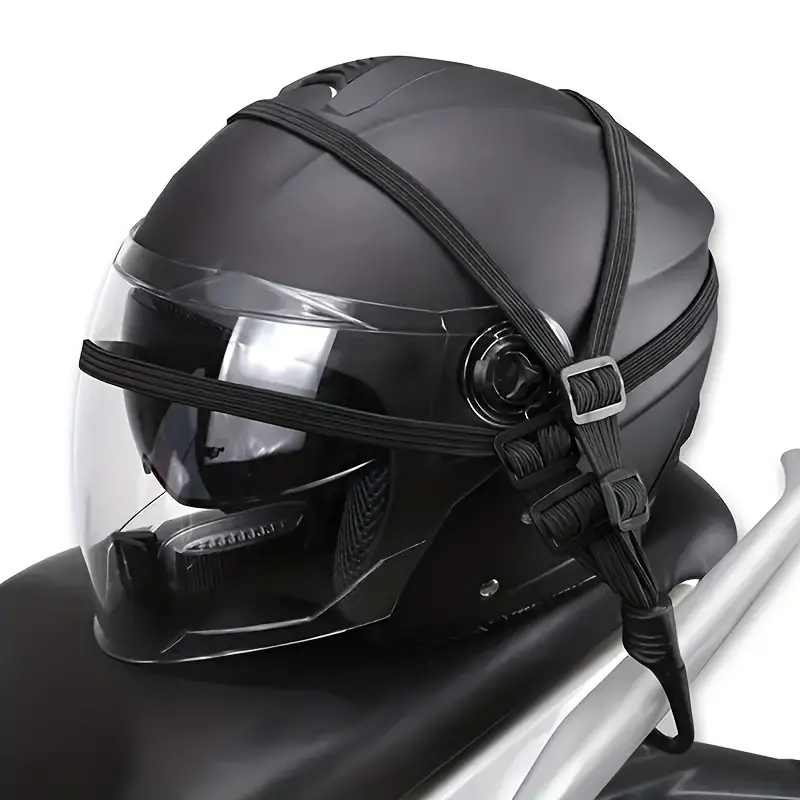 Cargo Net Bungee Cord Motorcycle Helmet - Rede Elástica Reforçada para Capacete de