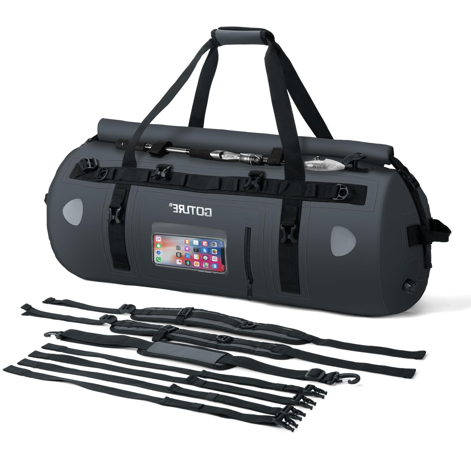 Motorcycle Tail Bag Waterproof Roll Top - Goture bolsa seca para motocicleta, à