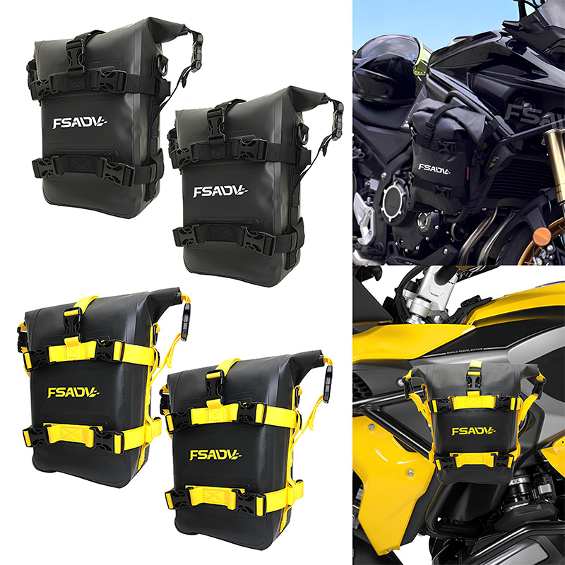 Motorcycle Crash Bar Waterproof Dry Bag - Bolsa Lateral para Tanque de Moto,