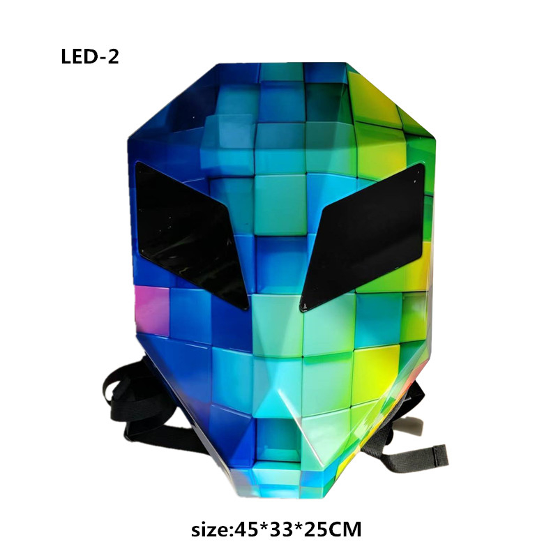 Motorcycle Helmet Backpack Waterproof Led - Mochila led para capacete de motocicleta,