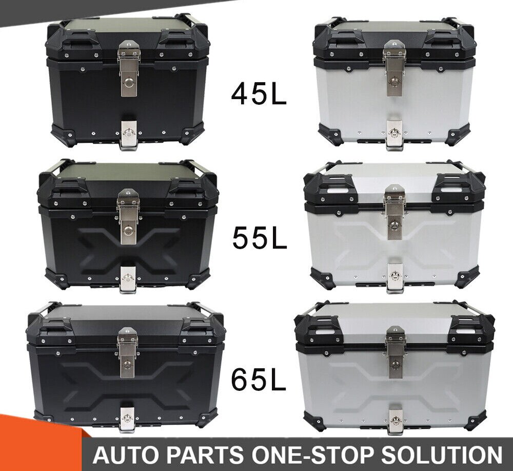Aluminum Top Case Luggage Box 45L 55L - Baú de Alumínio 65L para Motocicleta,