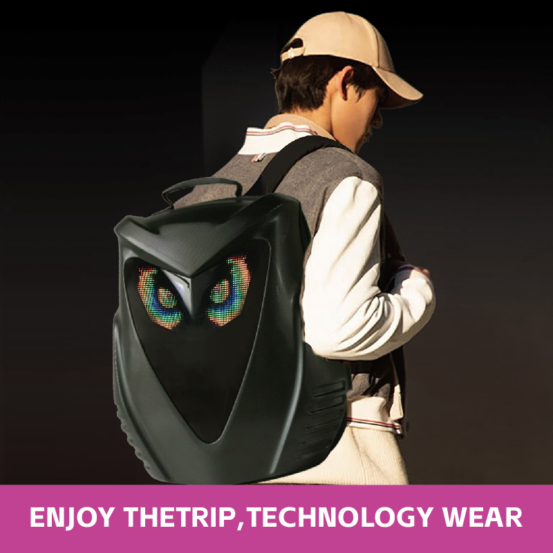 Motorcycle Helmet Backpack Waterproof Led - Mochilas LED para Homens, Mochilas Rígidas