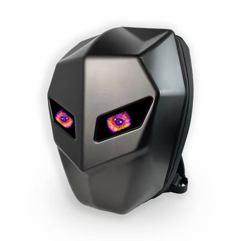 Mochila de motocicleta com olh - Motorcycle Helmet Backpack Waterproof Led avaliação e preço