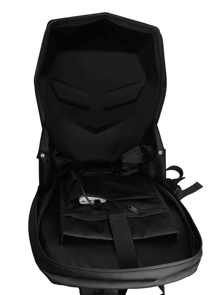 Mochila de motocicleta com olh - Motorcycle Helmet Backpack Waterproof Led avaliação e preço