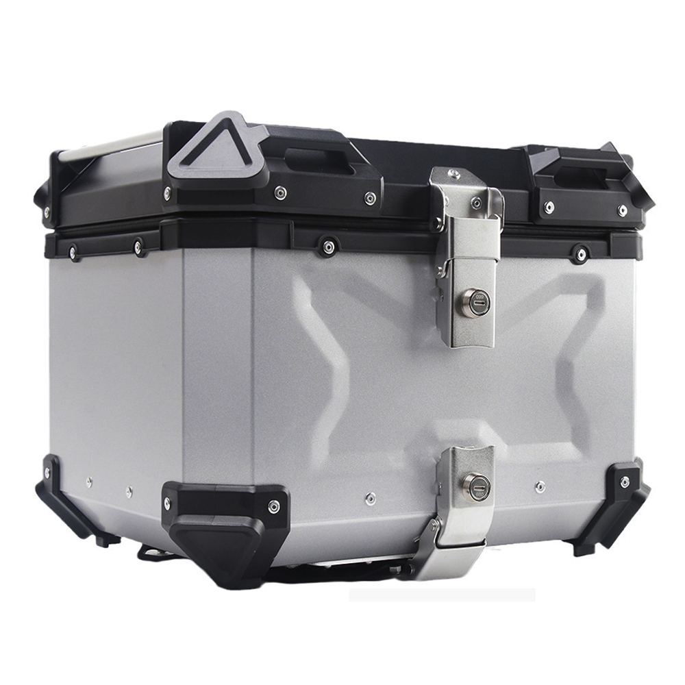 Caixa traseira de liga de alum - Aluminum Top Case Luggage Box 45L 55L avaliação e preço