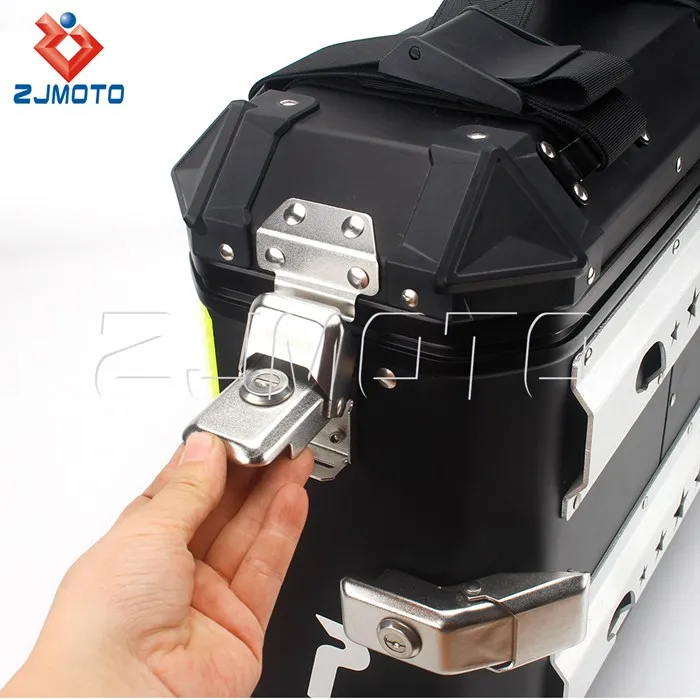 2 Peças de Caixas Laterais de  - Motorcycle Saddlebags Hard Luggage Panniers avaliação e preço