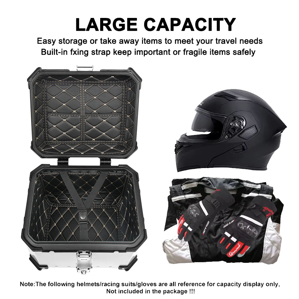 Para bmw para voge 55l 45l mot - Aluminum Top Case Luggage Box 45L 55L avaliação e preço