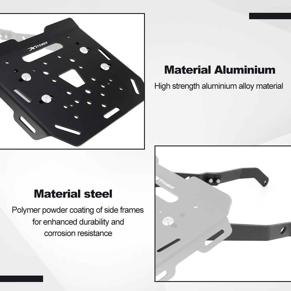 Suporte de Bagageiro Traseiro  - Motorcycle Luggage Rack Rear Carrier Steel avaliação e preço