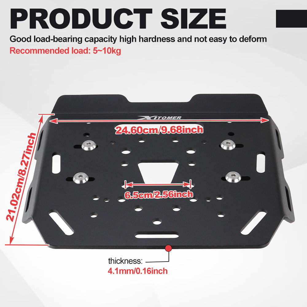 Suporte de Bagageiro Traseiro  - Motorcycle Luggage Rack Rear Carrier Steel avaliação e preço