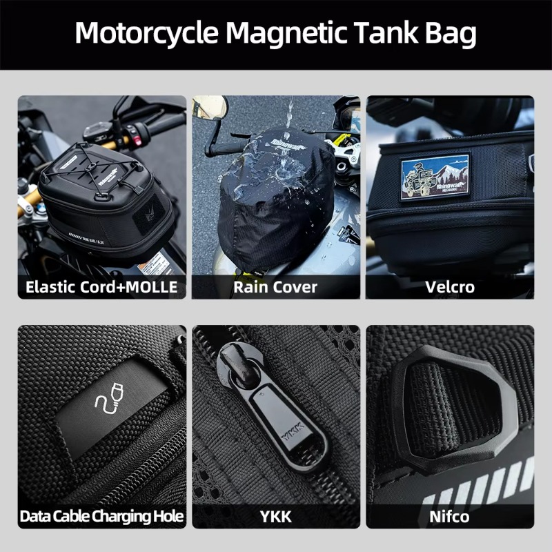 Bolsa Magnética para Tanque de - Motorcycle Tank Bag Magnetic Quick Release avaliação e preço