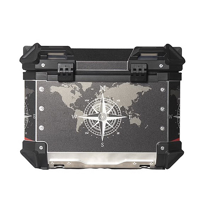 Baú Traseiro de Alumínio para  - Aluminum Top Case Luggage Box 45L 55L avaliação e preço