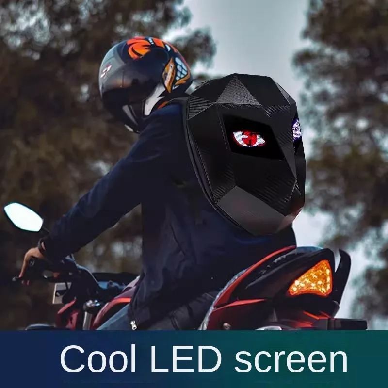 Loy led mochila cavaleiro cicl - Motorcycle Helmet Backpack Waterproof Led avaliação e preço