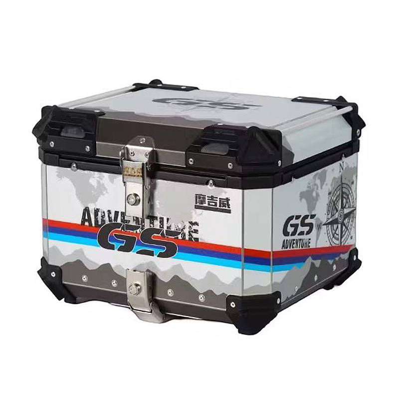 Caixa traseira de alumínio par - Aluminum Top Case Luggage Box 45L 55L avaliação e preço