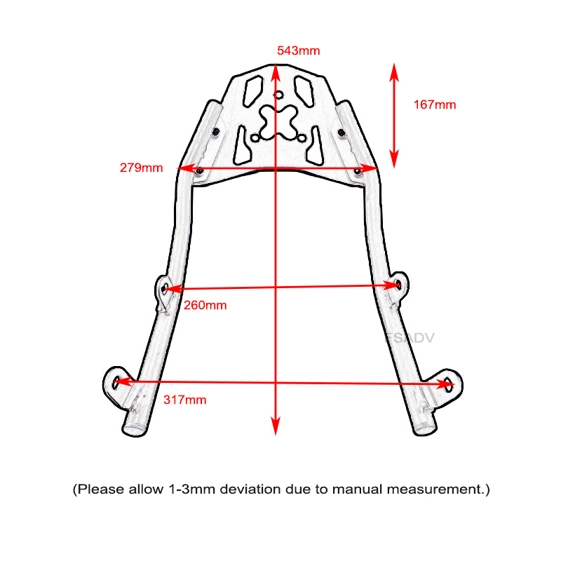 Suporte Traseiro para Bagagem  - Motorcycle Luggage Rack Rear Carrier Steel avaliação e preço