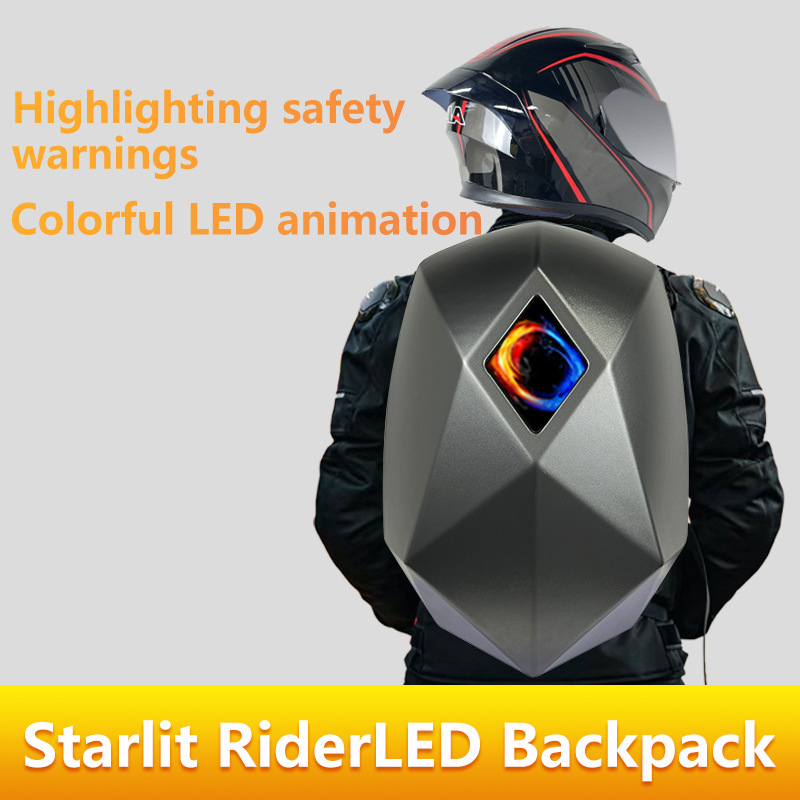 Mochila para Capacete de Motoc - Motorcycle Helmet Backpack Waterproof Led avaliação e preço