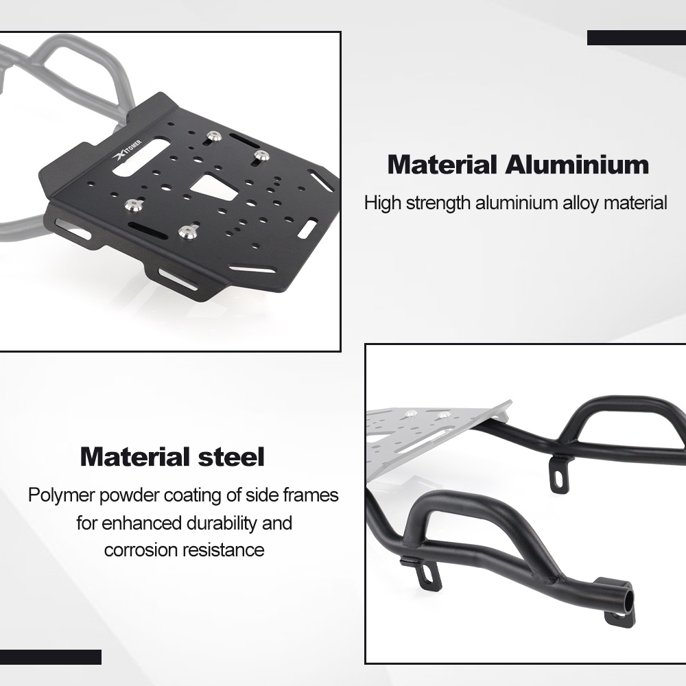 Bagageiro Traseiro para Motoci - Motorcycle Luggage Rack Rear Carrier Steel avaliação e preço