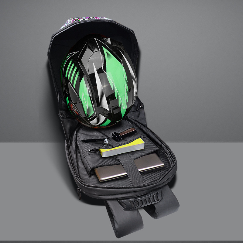 Mochila de Motocicleta com Pad - Motorcycle Helmet Backpack Waterproof Led avaliação e preço