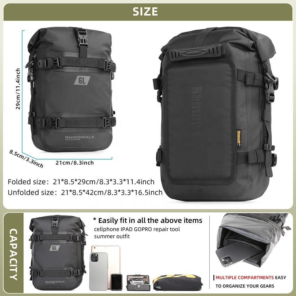 Rhinowalk-Impermeável Motocicl - Motorcycle Crash Bar Waterproof Dry Bag avaliação e preço