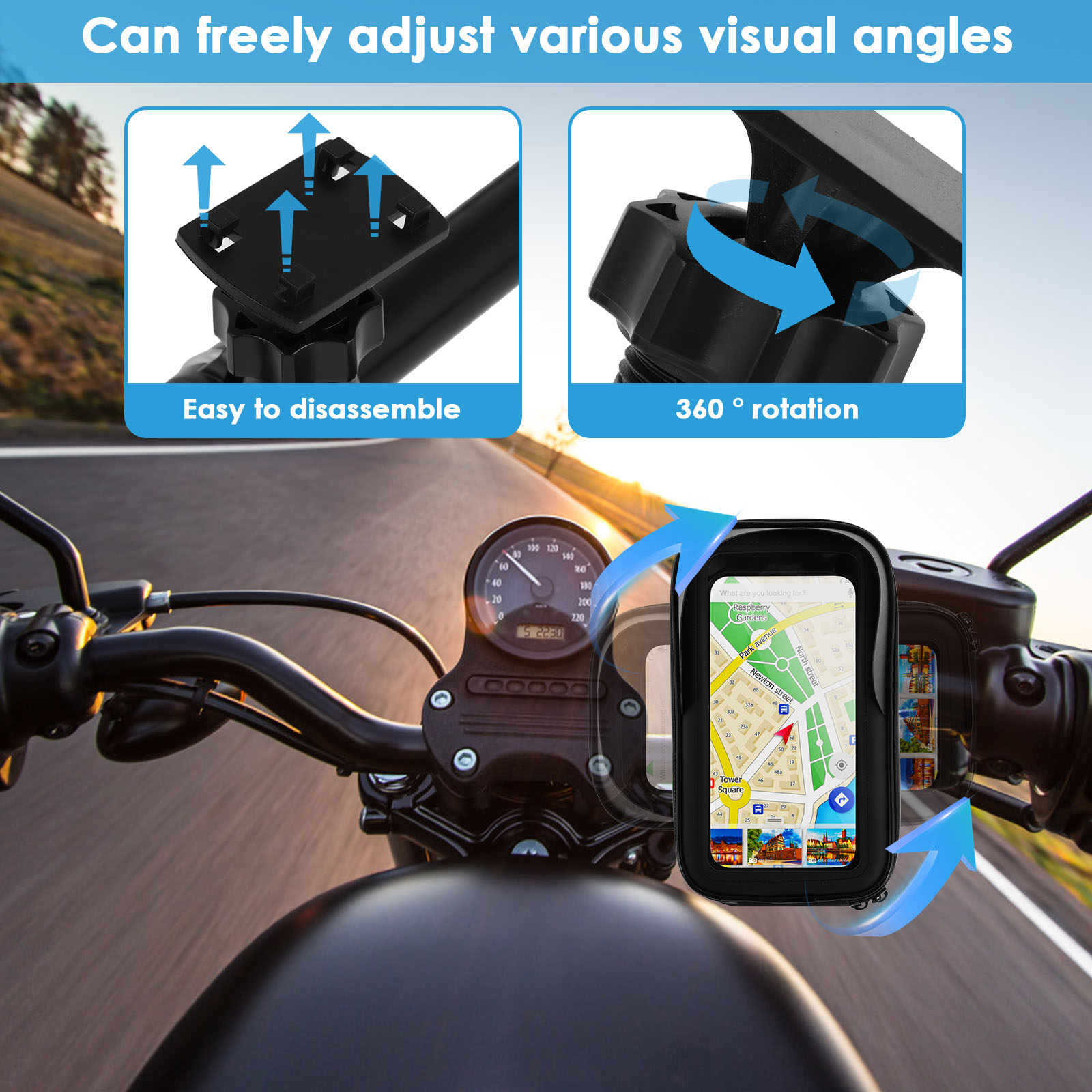 Bolsa para celular para motoci - Waterproof Motorcycle Handlebar Bag Pouch avaliação e preço