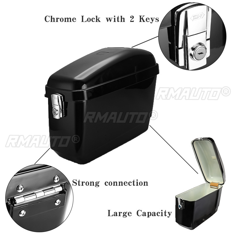 1 Par de Baús Laterais Univers - Motorcycle Saddlebags Hard Luggage Panniers avaliação e preço