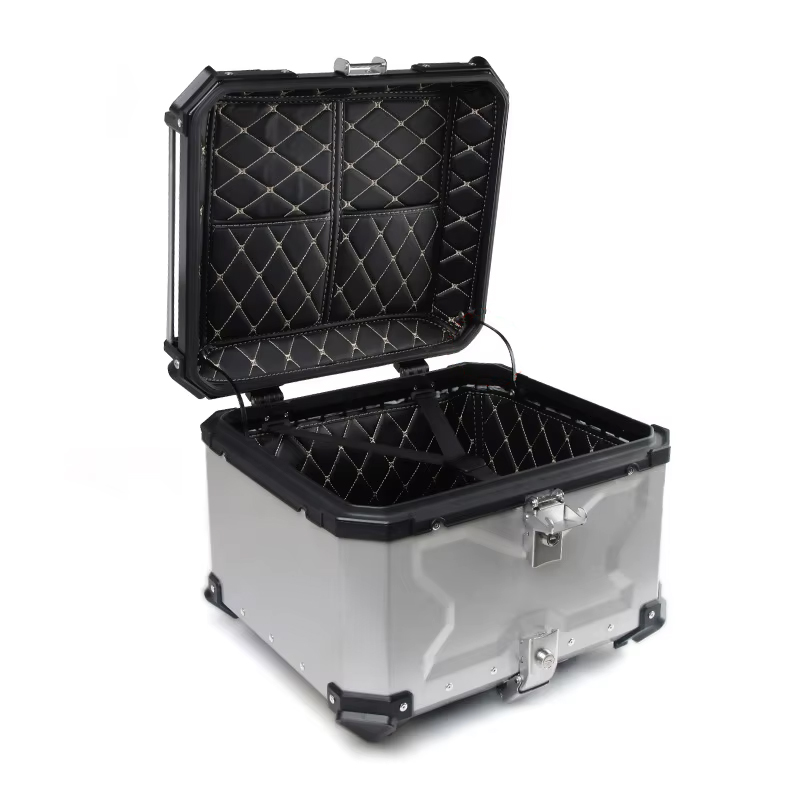 Caixa de alumínio para bagagem - Aluminum Top Case Luggage Box 45L 55L avaliação e preço