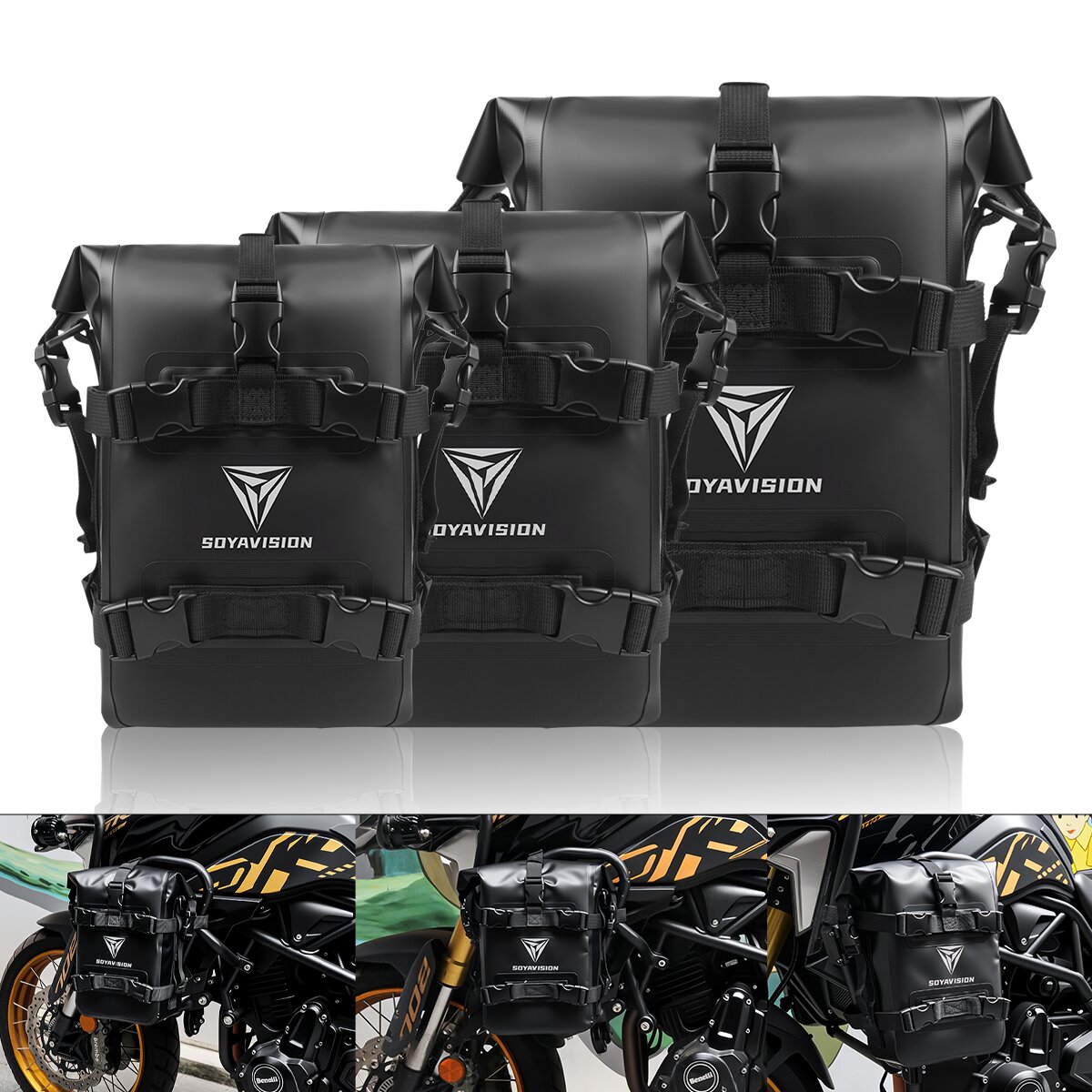 Bolsa lateral para tanque de m - Motorcycle Crash Bar Waterproof Dry Bag avaliação e preço