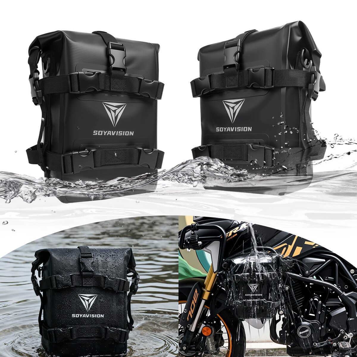 Bolsa lateral para tanque de m - Motorcycle Crash Bar Waterproof Dry Bag avaliação e preço