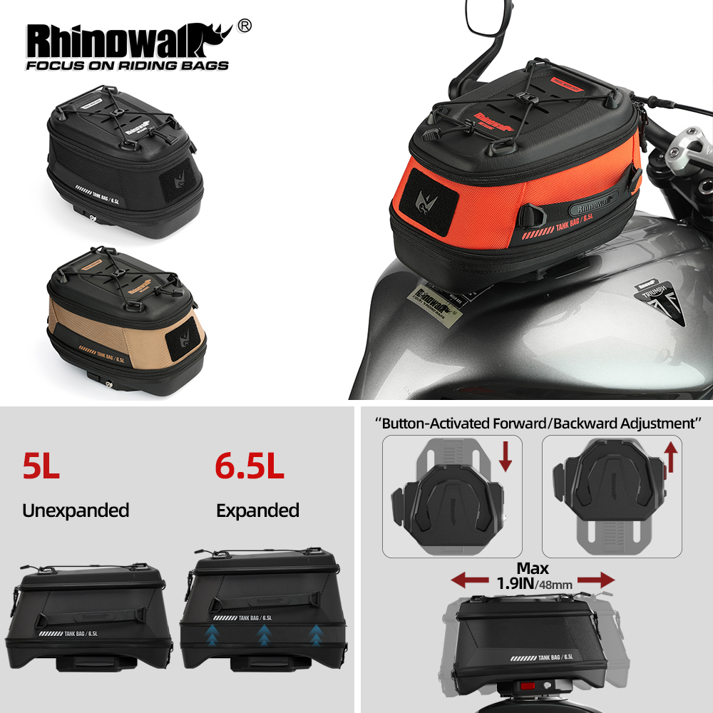 Rhinowalk bolsa de tanque magn - Motorcycle Tank Bag Magnetic Quick Release avaliação e preço