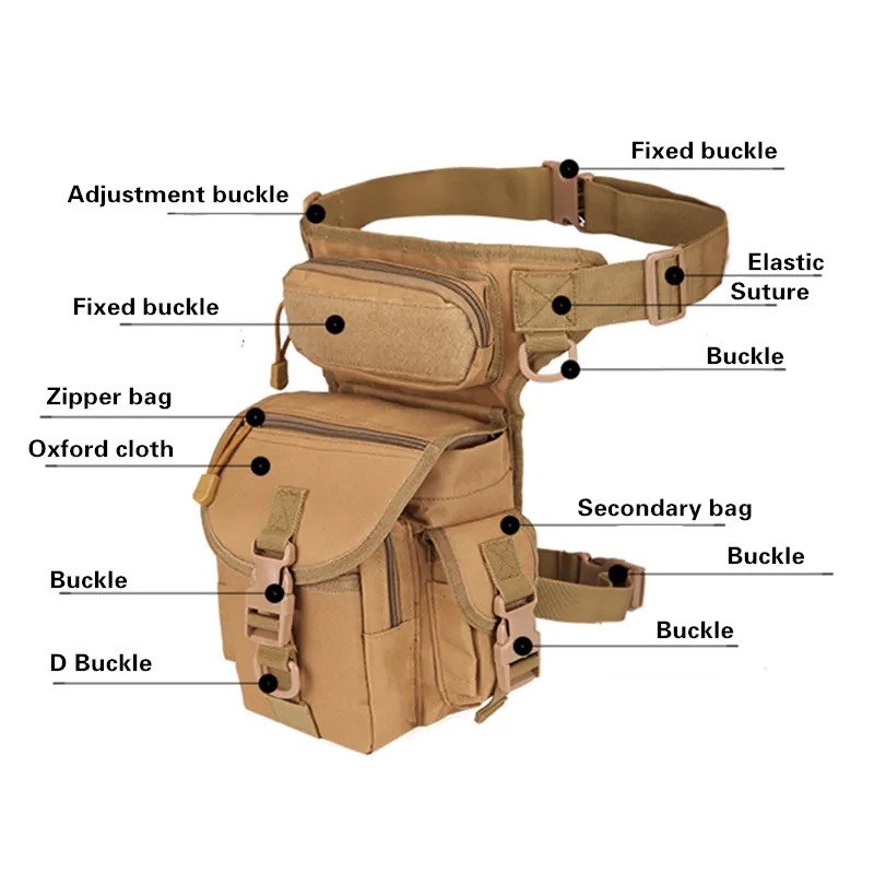 Bolsa de Perna para Atividades - Motorcycle Leg Bag Drop Thigh Pouch avaliação e preço