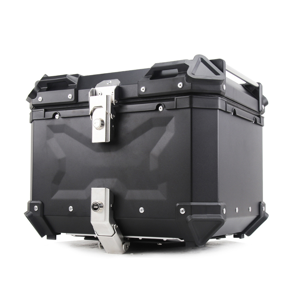 Baú Traseiro Universal de Alum - Aluminum Top Case Luggage Box 45L 55L avaliação e preço