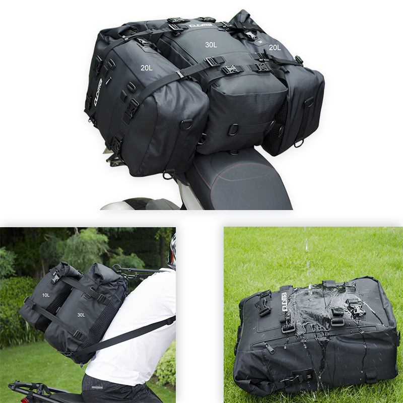 Mochila Impermeável para Motoc - Motorcycle Tail Bag Waterproof Roll Top avaliação e preço