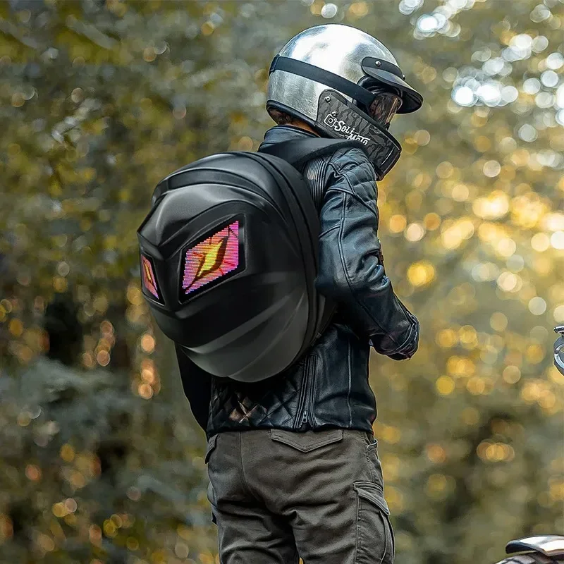 Mochila para Motocicleta LoyLE - Motorcycle Helmet Backpack Waterproof Led avaliação e preço