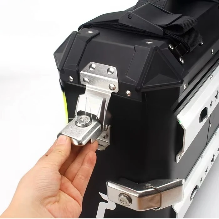 2 Peças de Caixas Laterais de  - Motorcycle Saddlebags Hard Luggage Panniers avaliação e preço