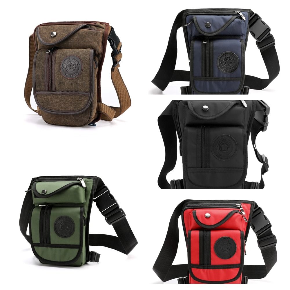 Bolsa de cintura masculina em  - Motorcycle Leg Bag Drop Thigh Pouch avaliação e preço