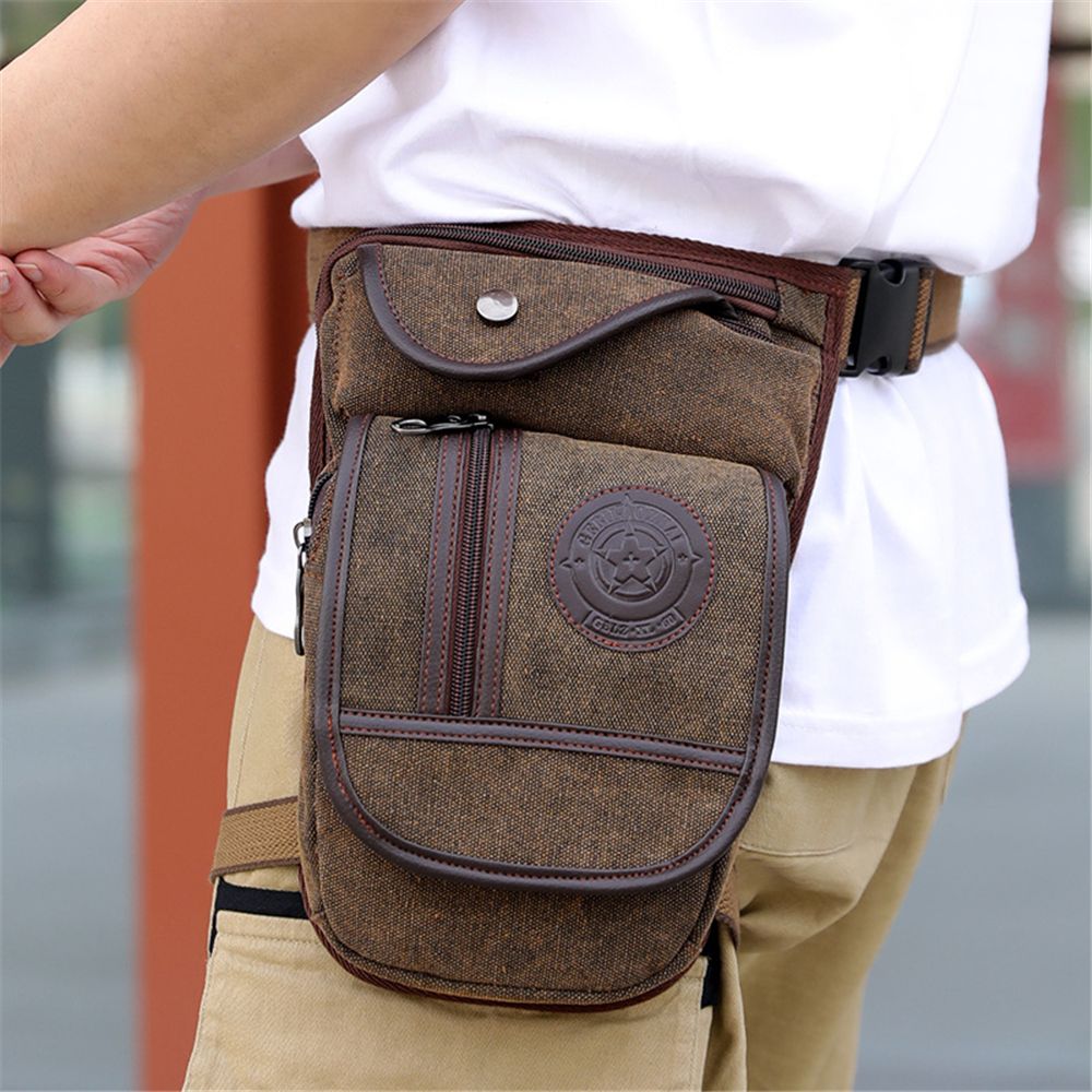 Bolsa de cintura masculina em  - Motorcycle Leg Bag Drop Thigh Pouch avaliação e preço