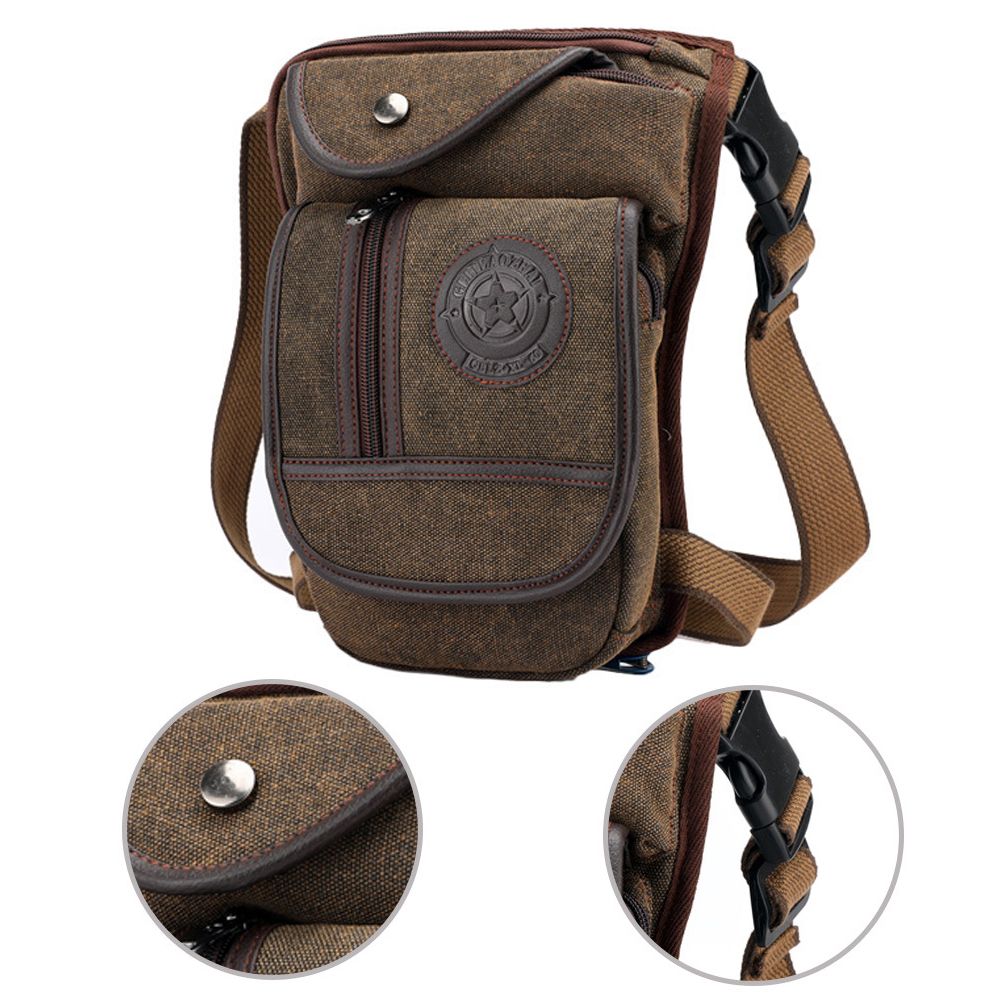 Bolsa de cintura masculina em  - Motorcycle Leg Bag Drop Thigh Pouch avaliação e preço
