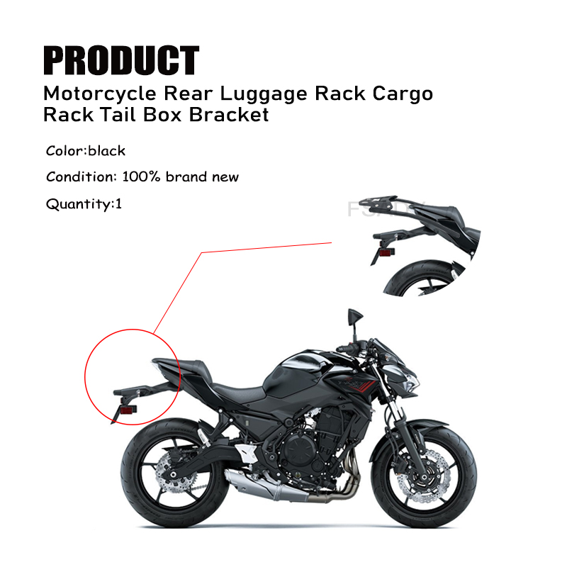 Suporte Traseiro para Bagageir - Motorcycle Luggage Rack Rear Carrier Steel avaliação e preço