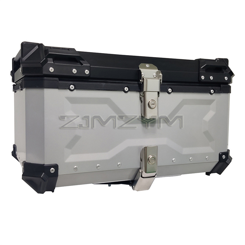 Baú traseiro para motocicleta, - Aluminum Top Case Luggage Box 45L 55L avaliação e preço
