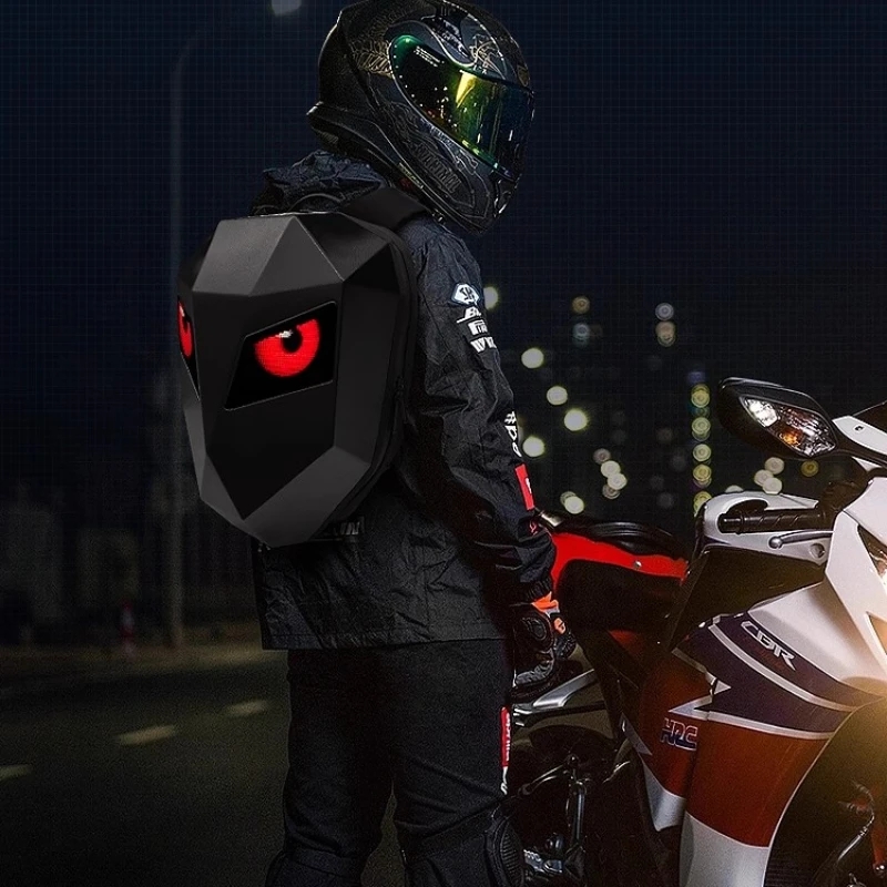 Cavaleiro ciclismo mochila com - Motorcycle Helmet Backpack Waterproof Led avaliação e preço