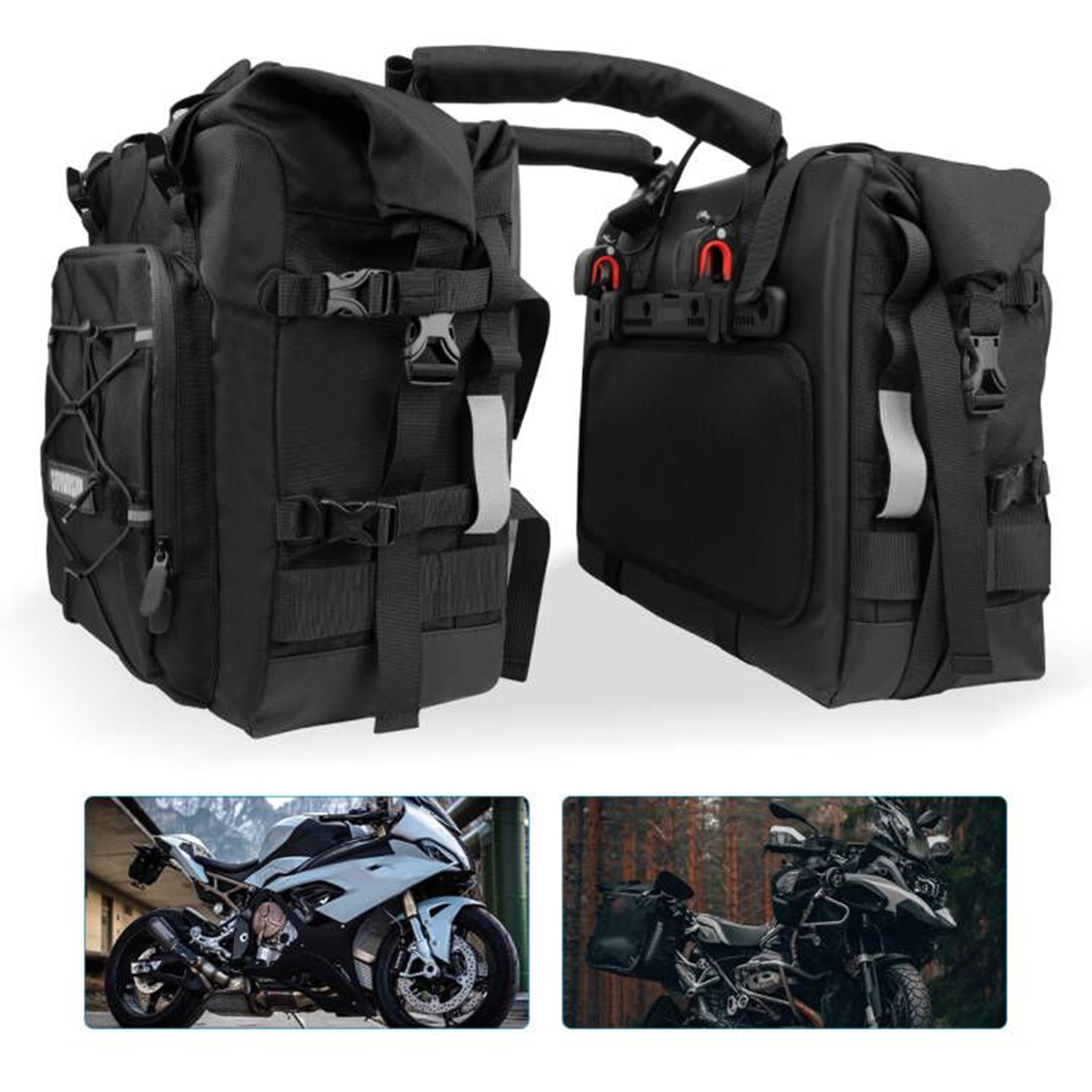 Bolsa de selim para motociclet - Motorcycle Saddlebags Hard Luggage Panniers avaliação e preço