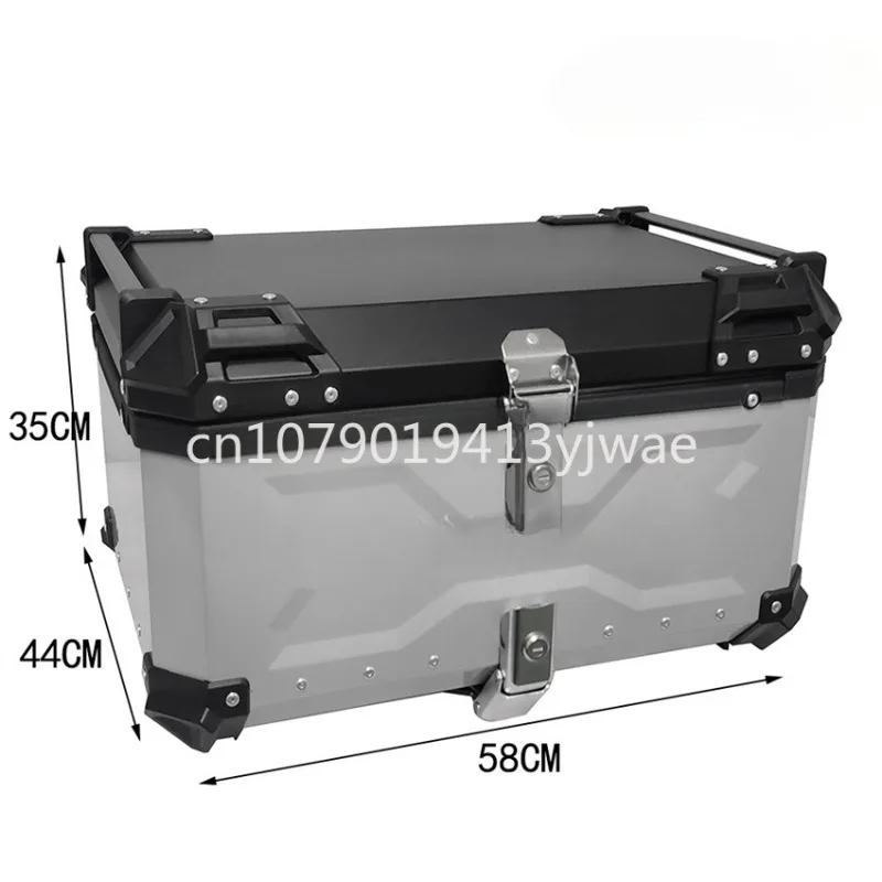 Baú traseiro para motocicleta, - Aluminum Top Case Luggage Box 45L 55L avaliação e preço