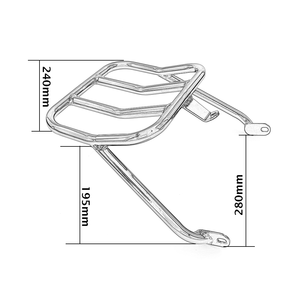 Rack de bagagem da motocicleta - Motorcycle Luggage Rack Rear Carrier Steel avaliação e preço