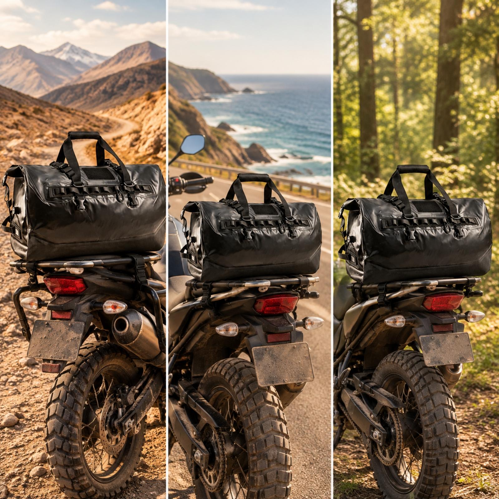 Bolsa traseira para motociclet - Motorcycle Tail Bag Waterproof Roll Top avaliação e preço
