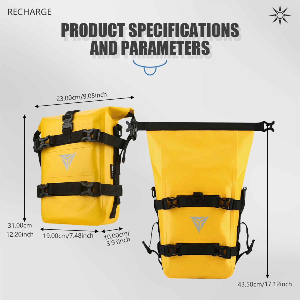Bolsa Lateral para Tanque de M - Motorcycle Crash Bar Waterproof Dry Bag avaliação e preço