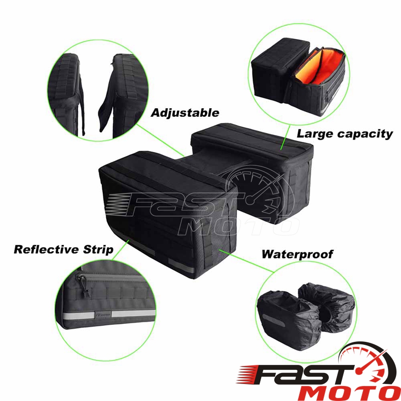 Bolsa de viagem para motocicle - Waterproof Motorcycle Handlebar Bag Pouch avaliação e preço